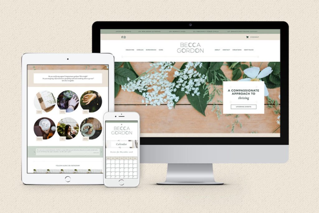 Becca Gordon Website Design | Lindsay Goldner @ No Fonts Given Co