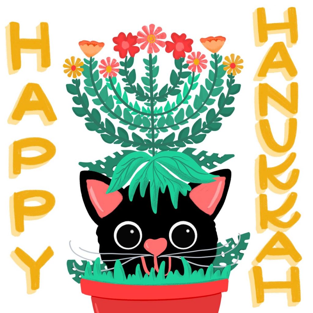 Hanukkah Social graphic | Lindsay Goldner - No Fonts Given Co