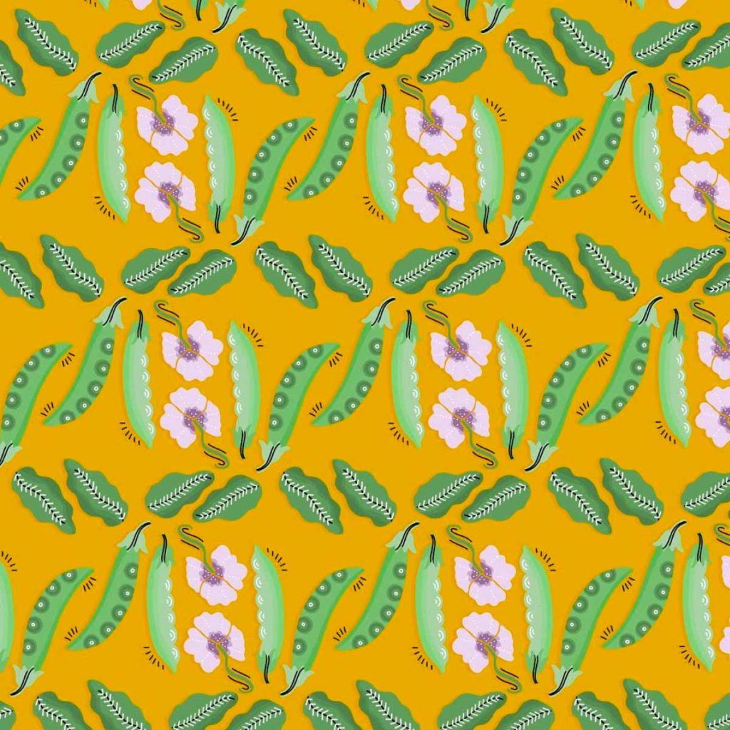 Peas Illustration Pattern | Lindsay Goldner - No Fonts Given Co
